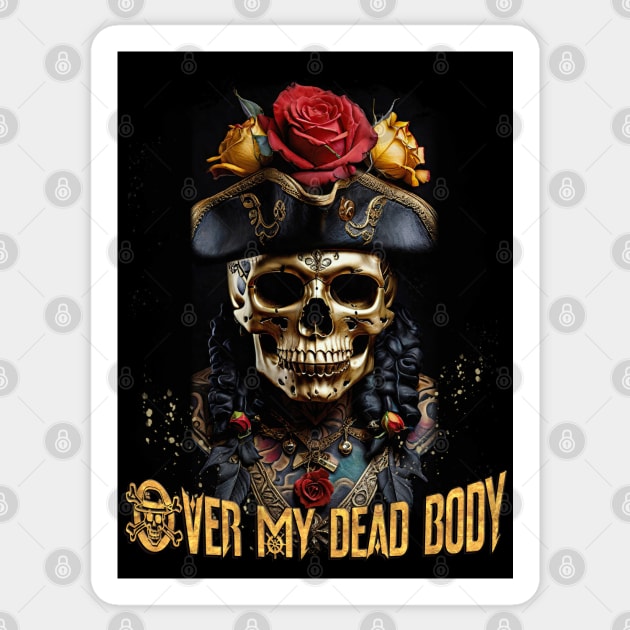 Pirate skull Sticker by Pictozoic